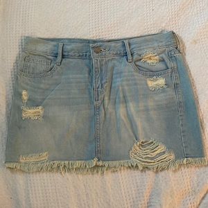 Light Jean Mini Skirt